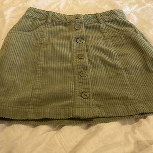 forever 21 army green corduroy skirt